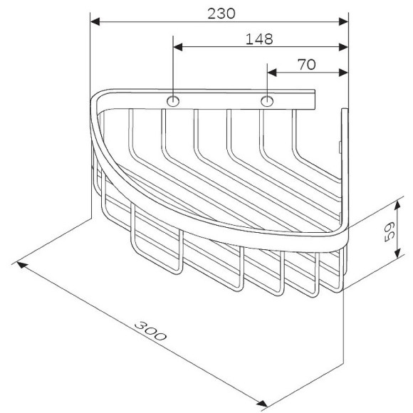 Полка корзина AM.PM Sense L A7452200 угловая Хром