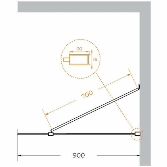 Душевая перегородка Cezares Liberta 90 LIBERTA-L-1-TB-90-GR-NERO профиль Черный матовый стекло серое Душевая перегородка Cezares Liberta 90 LIBERTA-L-1-TB-90-GR-NERO профиль Черный матовый стекло серое