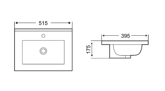 Раковина WeltWasser Deilbach 7517 50 10000005582 Белый глянец