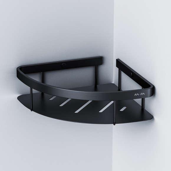 Полка корзина AM.PM Sense L A7454122 угловая Черная матовая Полка корзина AM.PM Sense L A7454122 угловая Черная матовая