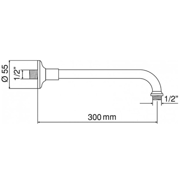 Кронштейн для верхнего душа Cezares CZR-U-TDA-30-01 Хром
