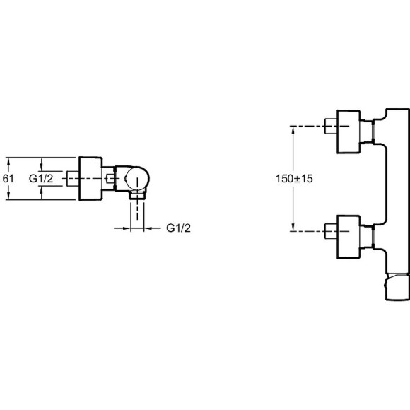 Смеситель для душа Jacob Delafon Toobi E8962-CP Хром Смеситель для душа Jacob Delafon Toobi E8962-CP Хром