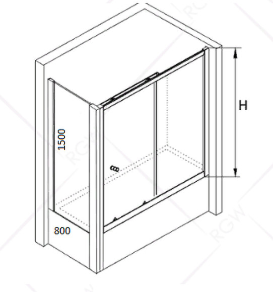 Душевая стенка RGW Z-052 80 35225208-11 профиль Хром стекло прозрачное Душевая стенка RGW Z-052 80 35225208-11 профиль Хром стекло прозрачное