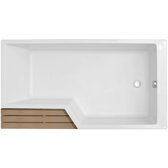 Акриловая ванна Jacob Delafon Bain Douche Neo 160x90 R E6D000R-00 без гидромассажа Акриловая ванна Jacob Delafon Bain Douche Neo 160x90 R E6D000R-00 без гидромассажа