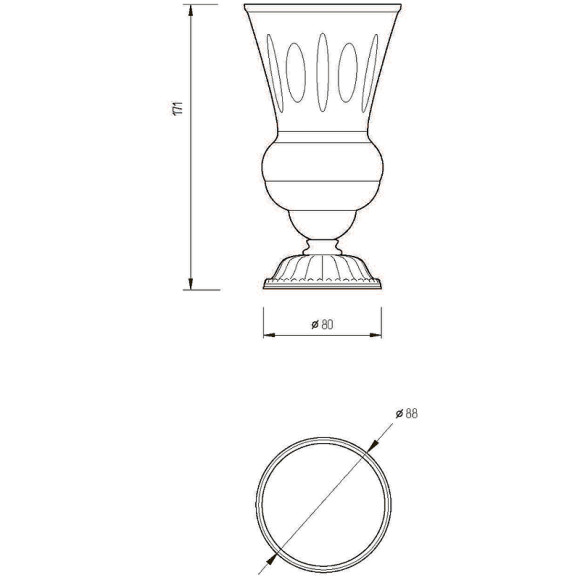 Стакан для зубных щеток Migliore Luxor 26124 Золото Стакан для зубных щеток Migliore Luxor 26124 Золото