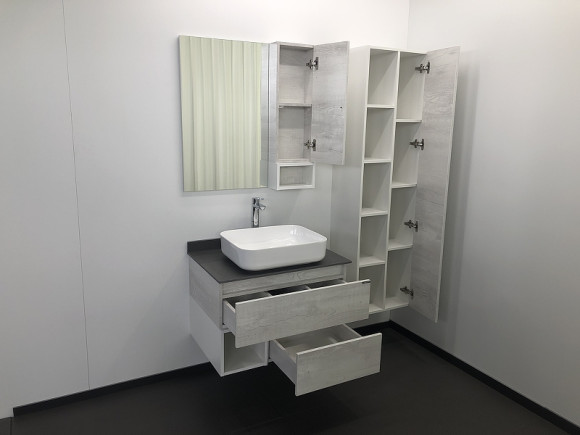 Зеркало со шкафом Comforty Прага 75 00004144199 Дуб белый Зеркало со шкафом Comforty Прага 75 00004144199 Дуб белый