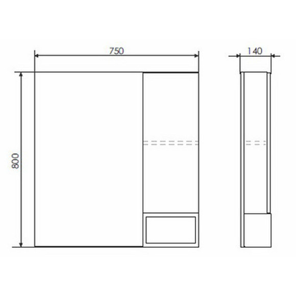 Зеркало со шкафом Comforty Прага 75 00004144199 Дуб белый Зеркало со шкафом Comforty Прага 75 00004144199 Дуб белый