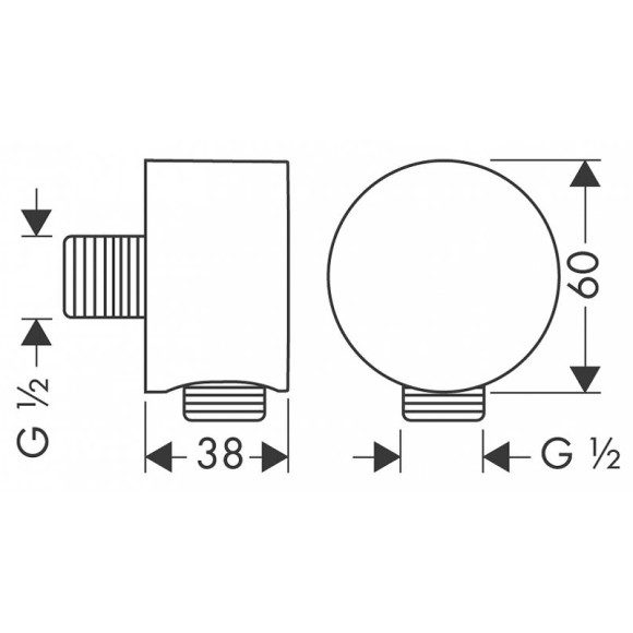 Шланговое подключение Axor Starck Fixfit 27451000 Хром Шланговое подключение Axor Starck Fixfit 27451000 Хром
