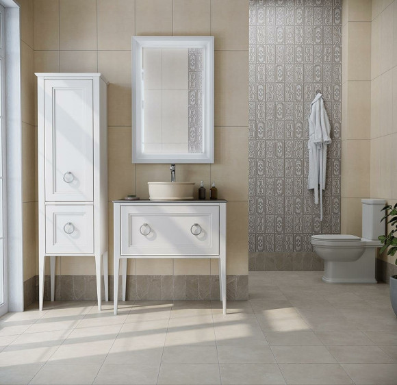 Зеркало Kerama Marazzi Plaza Classic 65 PL.C.mi.65\WHT с подсветкой Белое матовое с бесконтактным выключателем Зеркало Kerama Marazzi Plaza Classic 65 PL.C.mi.65\WHT с подсветкой Белое матовое с бесконтактным выключателем