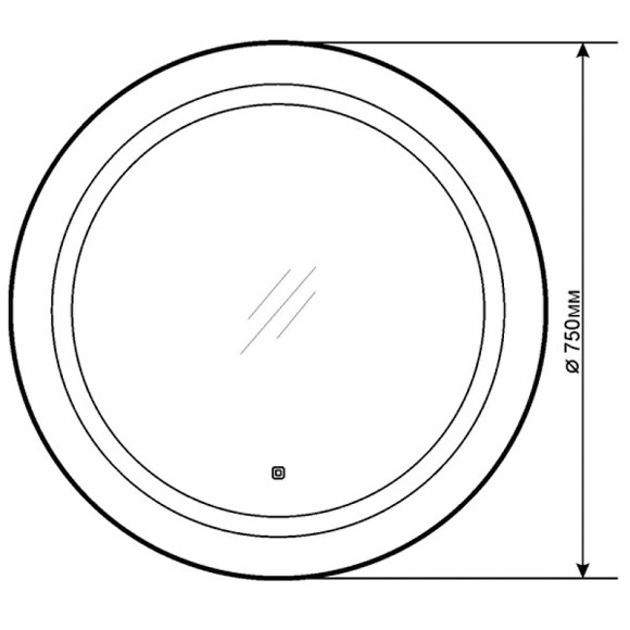 Зеркало Comforty Круг 75 00-00013782 с подсветкой с бесконтактным выключателем Зеркало Comforty Круг 75 00-00013782 с подсветкой с бесконтактным выключателем