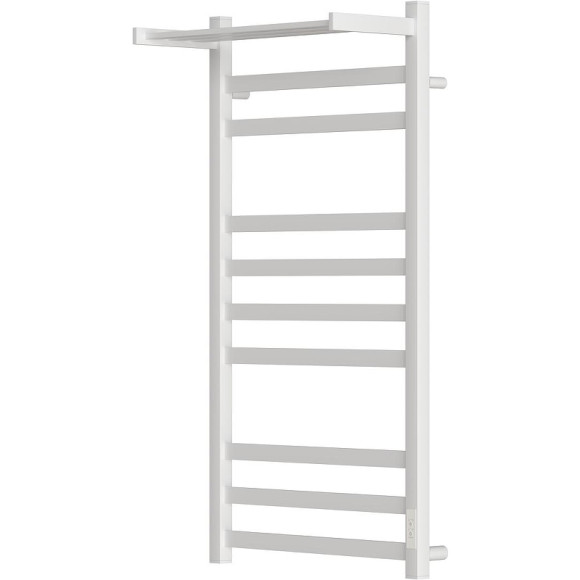 Электрический полотенцесушитель Point Меркурий PN83850PW П9 500x1000 с полкой, диммер справа Белый Электрический полотенцесушитель Point Меркурий PN83850PW П9 500x1000 с полкой, диммер справа Белый