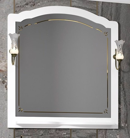 Зеркало Opadiris Лоренцо 100 00-00007041 Белое матовое с выключателем