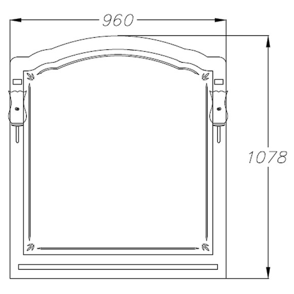 Зеркало Opadiris Лоренцо 100 00-00007041 Белое матовое с выключателем