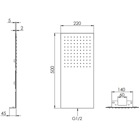 Верхний душ Remer 350UFX Хром Верхний душ Remer 350UFX Хром