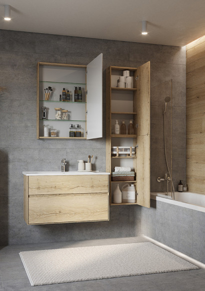 Подвесной шкаф Aquaton Либерти 40 1A280003LYC70 Дуб эльвезия