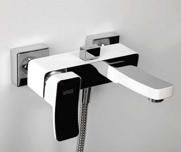 Смеситель для ванны WasserKRAFT Aller 1061W Белый Хром