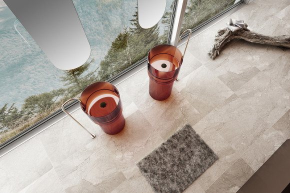 Раковина Abber Kristall 45 AT2701Opal Коричневая