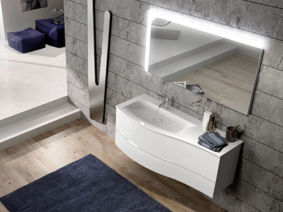 Тумба с раковиной Burgbad Sinea 2.0 120 SFFQ121L F2800 G0165 C0001*1 подвесная Белая