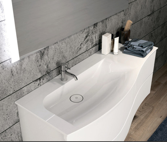 Тумба с раковиной Burgbad Sinea 2.0 120 SFFQ121L F2800 G0165 C0001*1 подвесная Белая