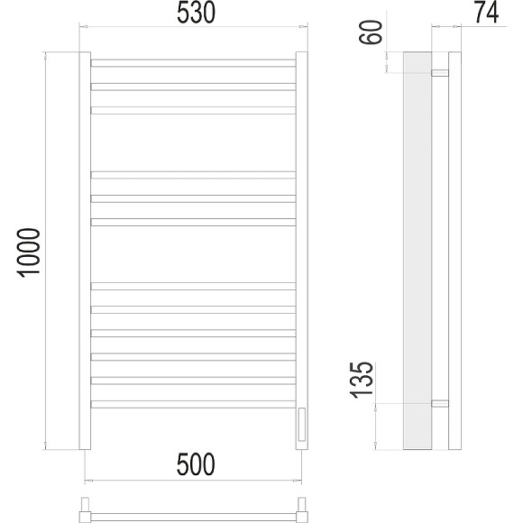Электрический полотенцесушитель Terminus Сицилия П12 500х1000 4670078526298 Хром Электрический полотенцесушитель Terminus Сицилия П12 500х1000 4670078526298 Хром