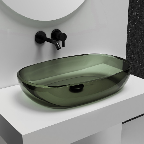 Раковина-чаша Abber Kristall 60 AT2805Vesuvian Оливковая Раковина-чаша Abber Kristall 60 AT2805Vesuvian Оливковая