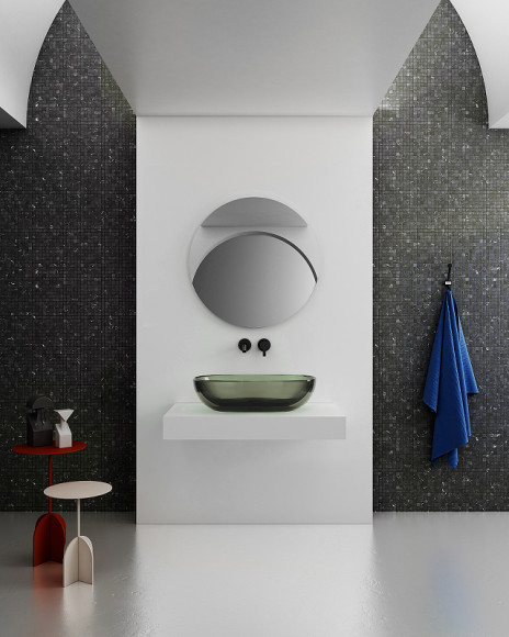 Раковина-чаша Abber Kristall 60 AT2805Vesuvian Оливковая Раковина-чаша Abber Kristall 60 AT2805Vesuvian Оливковая