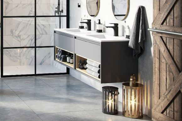 Тумба под раковину Excellent Tuto 80 MLEX.0101.800.GRBL подвесная Серый Дуб