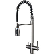 Смеситель для кухни Gappo G4398-69 Оружейная сталь