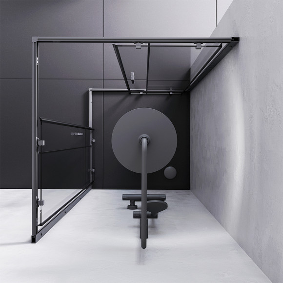 Душевой уголок AM.PM Gem S 90х90 W93G-403-090BT профиль Черный матовый стекло прозрачное Душевой уголок AM.PM Gem S 90х90 W93G-403-090BT профиль Черный матовый стекло прозрачное