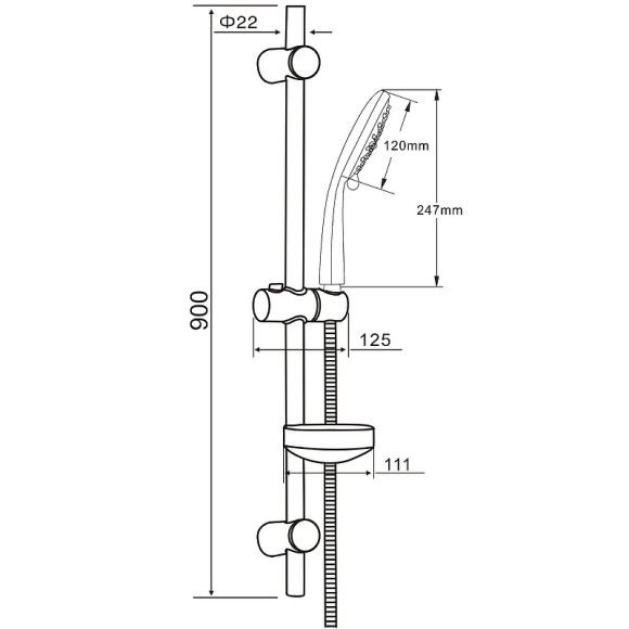 Душевой гарнитур Orange O-Shower OS906cr Хром