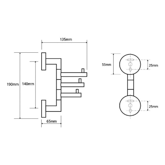 Полотенцедержатель Rav Slezak Colorado COA0604 поворотный Хром Полотенцедержатель Rav Slezak Colorado COA0604 поворотный Хром