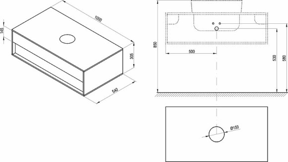 Тумба под раковину Ravak SD Step 100 X000001417 подвесная Белая Дуб Тумба под раковину Ravak SD Step 100 X000001417 подвесная Белая Дуб
