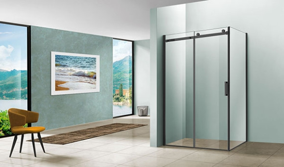 Душевой уголок Vincea Como 120х90 VSR-1C9012CLB профиль Черный стекло прозрачное