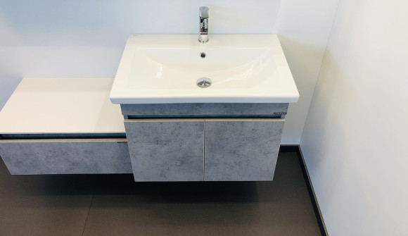 Тумба с раковиной Comforty Осло 70ПД 00-00006118 подвесная Бетон светлый Тумба с раковиной Comforty Осло 70ПД 00-00006118 подвесная Бетон светлый