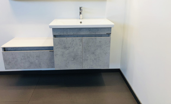 Тумба с раковиной Comforty Осло 70ПД 00-00006118 подвесная Бетон светлый Тумба с раковиной Comforty Осло 70ПД 00-00006118 подвесная Бетон светлый