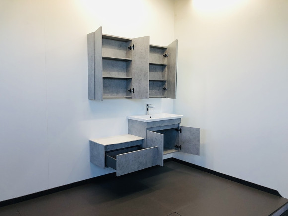 Тумба с раковиной Comforty Осло 70ПД 00-00006118 подвесная Бетон светлый Тумба с раковиной Comforty Осло 70ПД 00-00006118 подвесная Бетон светлый