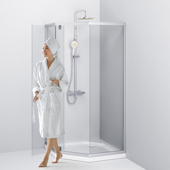 Душевой уголок AM.PM Gem 90x90 W90G-405-090MT профиль Хром матовый стекло прозрачное Душевой уголок AM.PM Gem 90x90 W90G-405-090MT профиль Хром матовый стекло прозрачное