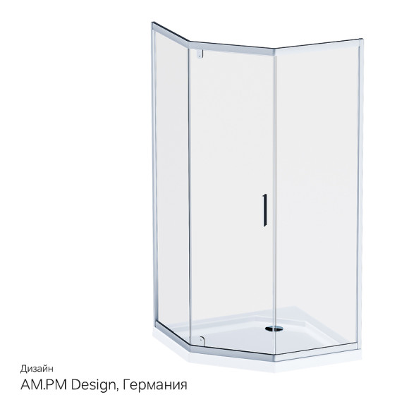 Душевой уголок AM.PM Gem 90x90 W90G-405-090MT профиль Хром матовый стекло прозрачное Душевой уголок AM.PM Gem 90x90 W90G-405-090MT профиль Хром матовый стекло прозрачное