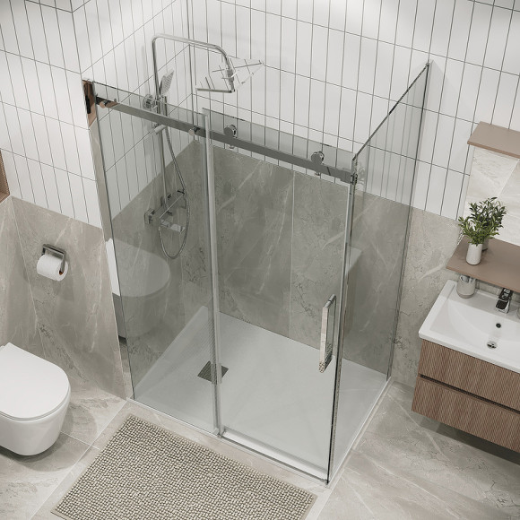 Душевой уголок Grossman Classic 120х80 120.K33.04.1280.10.00 профиль Хром стекло прозрачное