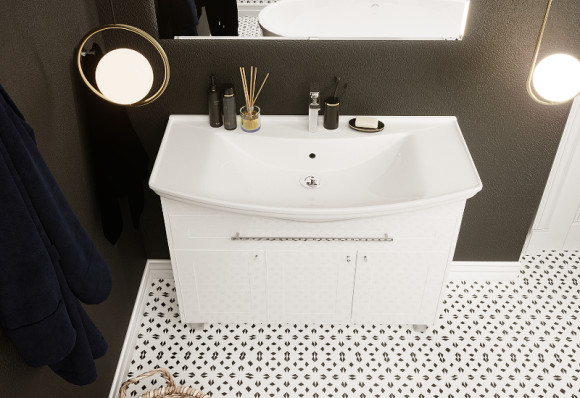 Тумба под раковину 1MarKa Lina Classic New 105Н У94491 Белый глянец