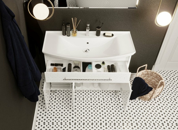 Тумба под раковину 1MarKa Lina Classic New 105Н У94491 Белый глянец