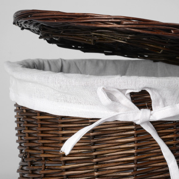 Корзина для белья WasserKRAFT Donau WB-530-M Темно-коричневая Корзина для белья WasserKRAFT Donau WB-530-M Темно-коричневая