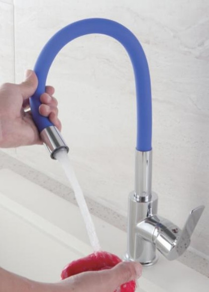 Смеситель для кухни Haiba HB70112-4 Хром Синий Смеситель для кухни Haiba HB70112-4 Хром Синий