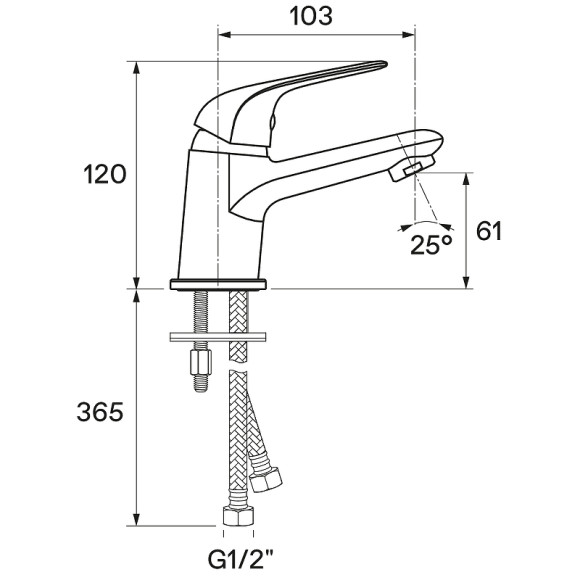 Смеситель для раковины Santek Нико WH5A02005C001 Хром
