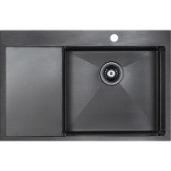 Кухонная мойка Paulmark Velten 78F R PM807851-GMR Вороненая сталь Кухонная мойка Paulmark Velten 78F R PM807851-GMR Вороненая сталь