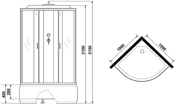 Душевая кабина Niagara Classic 100x100 NG-2309-14 без гидромассажа