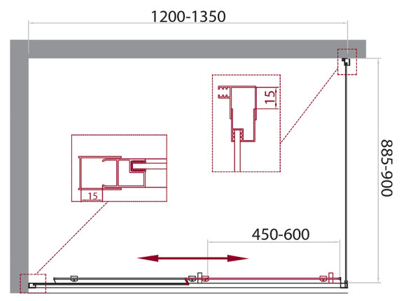 Душевой уголок BelBagno Unique 135х90 UNIQUE-AH-1-120/135-90-C-Cr профиль Хром стекло прозрачное Душевой уголок BelBagno Unique 135х90 UNIQUE-AH-1-120/135-90-C-Cr профиль Хром стекло прозрачное