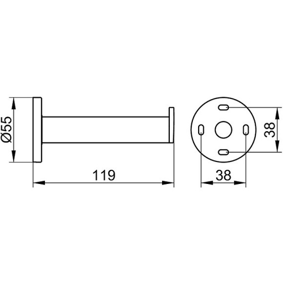 Держатель запасного рулона Keuco Plan 14963 370000 Черный матовый Держатель запасного рулона Keuco Plan 14963 370000 Черный матовый