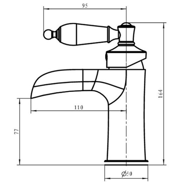 Смеситель для раковины Boheme Vogue 201-MR-W Бронза