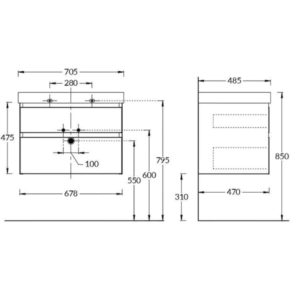 Тумба под раковину Kerama Marazzi Cubo 70 CUB.70.2\LIM подвесная Лимо матовый Тумба под раковину Kerama Marazzi Cubo 70 CUB.70.2\LIM подвесная Лимо матовый